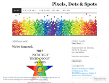 Tablet Screenshot of pixelsdotsandspots.wordpress.com