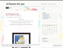 Tablet Screenshot of myflowerstoyou.wordpress.com