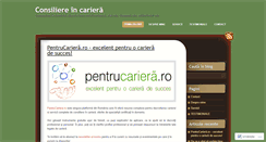 Desktop Screenshot of consiliereincariera.wordpress.com