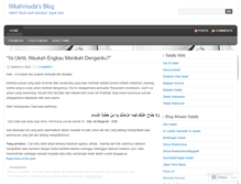 Tablet Screenshot of nikahmuda.wordpress.com