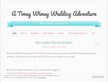 Tablet Screenshot of doctorwhowedding.wordpress.com