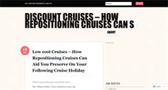 Desktop Screenshot of cruisevacation87.wordpress.com