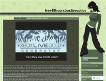Tablet Screenshot of free48hourxboxlivecodes.wordpress.com