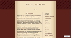 Desktop Screenshot of boostability.wordpress.com