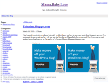 Tablet Screenshot of mamababylove.wordpress.com