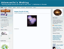 Tablet Screenshot of adamswife.wordpress.com