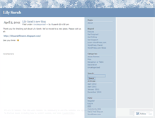Tablet Screenshot of lilysarah.wordpress.com