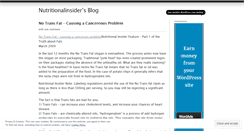 Desktop Screenshot of nutritionalinsider.wordpress.com