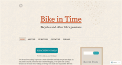 Desktop Screenshot of bikeintime.wordpress.com
