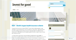 Desktop Screenshot of invest4good.wordpress.com