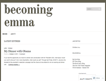 Tablet Screenshot of becomingemma.wordpress.com