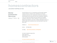 Tablet Screenshot of homescontractors.wordpress.com