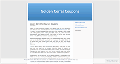 Desktop Screenshot of goldencorralcouponshub.wordpress.com