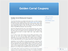 Tablet Screenshot of goldencorralcouponshub.wordpress.com