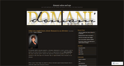 Desktop Screenshot of blogdotdomanisalonandspadotcom.wordpress.com