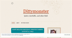 Desktop Screenshot of dittymonster.wordpress.com