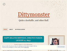 Tablet Screenshot of dittymonster.wordpress.com