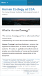 Mobile Screenshot of esahumanecology.wordpress.com