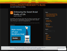 Tablet Screenshot of dwellinginthedesert.wordpress.com