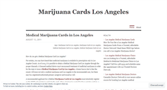 Desktop Screenshot of marijuanacardslosangeles.wordpress.com