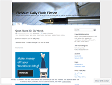 Tablet Screenshot of ficshun.wordpress.com