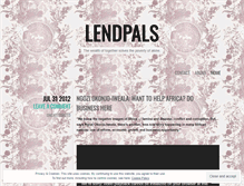 Tablet Screenshot of lendpals.wordpress.com