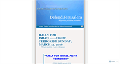 Desktop Screenshot of defendjerusalem.wordpress.com