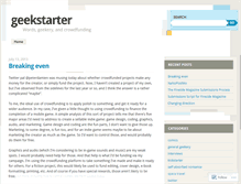 Tablet Screenshot of geekstarter.wordpress.com