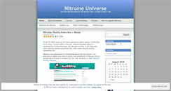 Desktop Screenshot of nitromeuniverse.wordpress.com