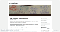Desktop Screenshot of nonsequiteuse.wordpress.com