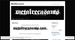 Desktop Screenshot of metalrecusants.wordpress.com