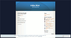 Desktop Screenshot of littlemint.wordpress.com