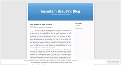 Desktop Screenshot of manetainbeauty.wordpress.com