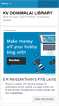 Mobile Screenshot of kvdonimalailibrary.wordpress.com