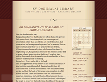 Tablet Screenshot of kvdonimalailibrary.wordpress.com