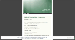 Desktop Screenshot of lauraslitany.wordpress.com