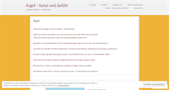 Desktop Screenshot of kugelkunstundgefuehl.wordpress.com