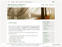 Tablet Screenshot of magellanproject.wordpress.com