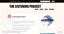 Desktop Screenshot of listeningprojectoma.wordpress.com
