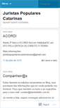 Mobile Screenshot of juristaspopularescatarinas.wordpress.com
