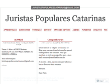 Tablet Screenshot of juristaspopularescatarinas.wordpress.com