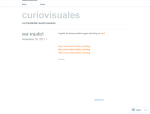 Tablet Screenshot of curiovisuales.wordpress.com