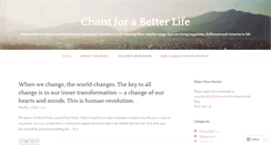 Desktop Screenshot of chantforabetterlife.wordpress.com