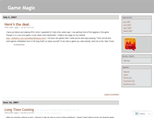 Tablet Screenshot of gamemagic.wordpress.com