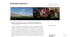 Desktop Screenshot of beckybeyondborders.wordpress.com