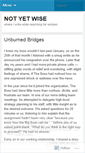 Mobile Screenshot of notyetwise.wordpress.com