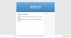 Desktop Screenshot of geek4uuk.wordpress.com