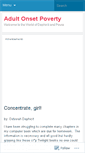 Mobile Screenshot of adultonsetpoverty.wordpress.com