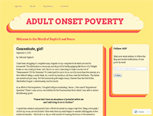 Tablet Screenshot of adultonsetpoverty.wordpress.com