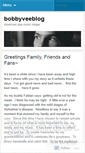 Mobile Screenshot of bobbyveeblog.wordpress.com